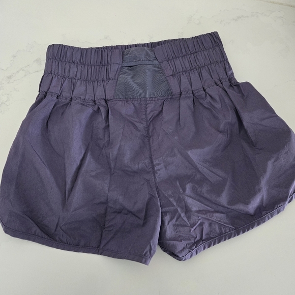 Free People The Way Home High Rise Elastic Waist Athletic Shorts Navy Purple S - Picture 5 of 7